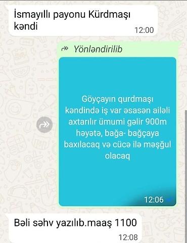 ev temizliği iş ilanları: İş elanı: Həyət, bağ və cücələrə baxıcı Yer: İsmayıllı rayonu — 1