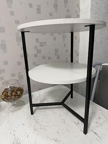 study table: Двухъярусный круглый столик/подставка в современном стиле - Форма — 1