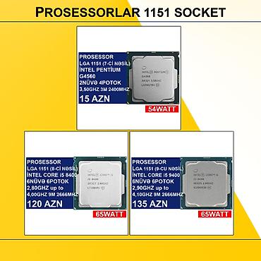 Prosessorlar “LGA 1151 socket (7/8/9cu nəsil)” ⭐LGA 1151 (7ci nəsil)