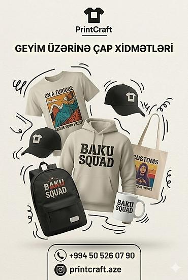 bizon promo: PrintCraft – Geyim üzərinə çap xidmətləri - T-shirt, polo, hudi — 1