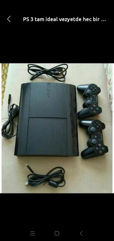 PS3 (Sony PlayStation 3): PS 3 satılır .üstünde 2eded pultu var arginal. yadawi 500 GB. içinde