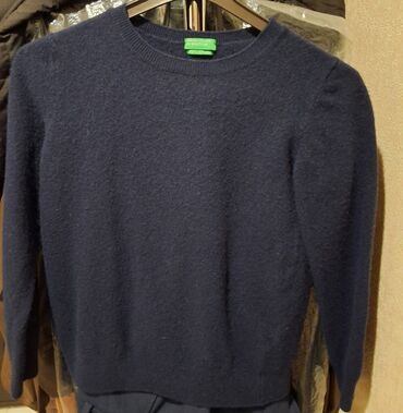 желтые детские лосины: Benetton trikotaj sviteri - Rəng: tünd göy (navy) - Model: dairəvi