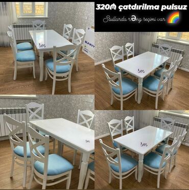 Sifarişlə masa və oturacaq dəstləri: ✔️Sifarişlə✔️ ✔️Kuxna üçün stol stul dəsti✨✨. 2 stul masa künc divan — 15