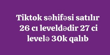 qarin piylerini eritmek üçün idman: 26-cı səviyyədə olan Tiktok səhifəsi satılır. Səhifənin 27-ci