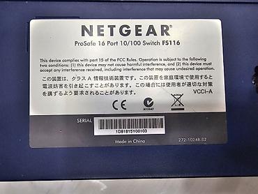 modem satilir: NETGEAR ProSafe FS116 – 16-port 10/100 Mbps şəbəkə switchi — 3