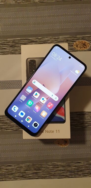 agdaş telefon: Redmi Note 11, 64 GB, rəng - Göy, Sensor, Barmaq izi, İki sim kartlı