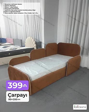 Ev və bağ: Çarpayı – 90×200 sm - Model: Bazasız, açılmayan mexanizm - Kənarları — 1