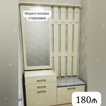 fab plus: Giriş dəhlizi üçün funksional mebel dəsti. Dəstə güzgü, üç çekmeceli