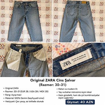 Cins şalvar, Zara lalafo.az -da Cins şalvar, Zara