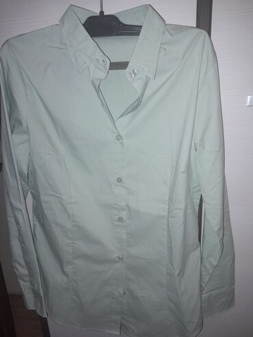 Košulje, bluze i tunike: M (EU 38), Jednobojni, bоја - Maslinasto zelena
