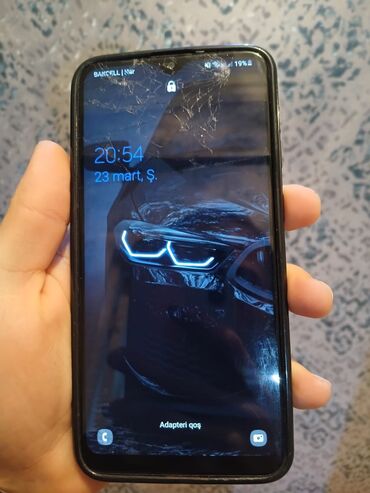 telefon ekrani: Samsung A10, 32 GB, rəng - Qırmızı, Zəmanət, Sensor, Simsiz şarj