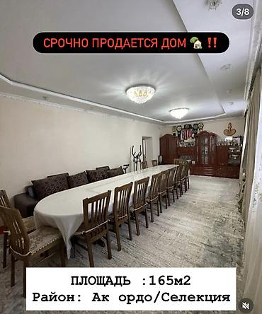 Продажа коттеджей и домов: Продается дом, площадь 165 м². Район: Ак ордо / Селекция. Площадь — 1