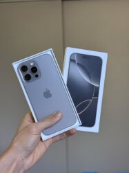13 про макс бу цена: IPhone 16 Pro Max, Колдонулган, 256 ГБ, Natural Titanium, Куту, 100 %