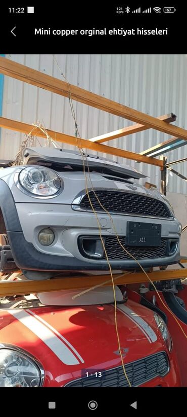 Bamperlər, buferlər: Ön, Mini cooper, 2009 il, ABŞ, Ünvandan götürmə