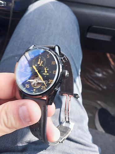 ucuz casio saat: Kvars mexanizmli qol saatı - Marka üslubunda dizaynlı, qara siferblat — 1