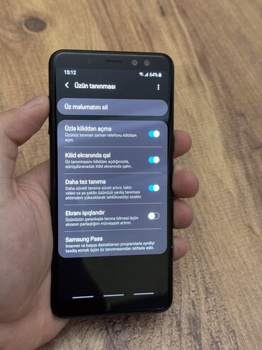 Samsung: Samsung Galaxy A8 2018, 32 GB, rəng - Qara, İki sim kartlı, Barmaq izi, Face ID — 8