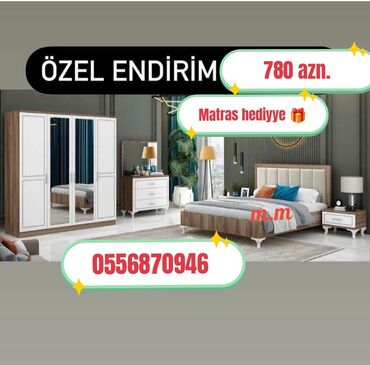 kontakt home tek yataq: İkinəfərlik çarpayı, Dolab, Termo, 2 tumba, Azərbaycan, Yeni