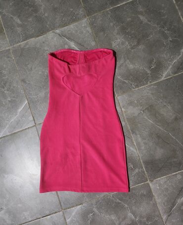 roza tasna x: Bershka XS (EU 34), color - Pink, Other style, Without sleeves