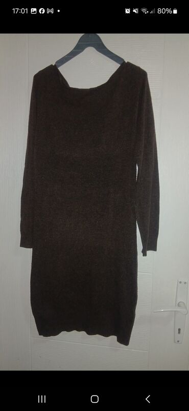 Ostali Kompleti, kombinezoni: Paket ženske garderobe – 4 komada 1) Pletena haljina, tamno braon - — 1