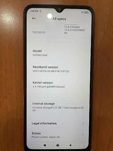 Redmi: Redmi, Redmi 9C, Б/у, 64 ГБ, цвет - Красный, 2 SIM — 8