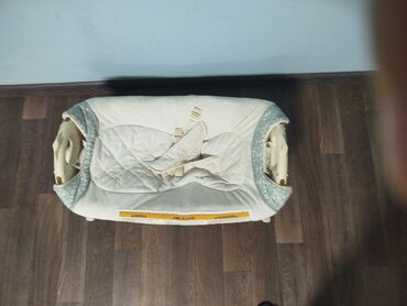 кроватка с люлькой: Люлька, Качалка, Металл, цвет - Бежевый