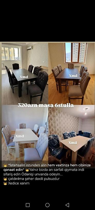 Masa və oturacaq dəstləri: Mətbəx və qonaq otağı üçün şık masa dəstləri - Klassik və modern -da lalafo.az — 4 Masa və oturacaq dəstləri: Mətbəx və qonaq otağı üçün şık masa dəstləri - Klassik və modern — 4