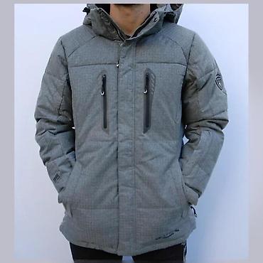 Zimske jakne: Muška zimska jakna – siva, sa kapuljačom - Topla, podstavljena zimska — 2