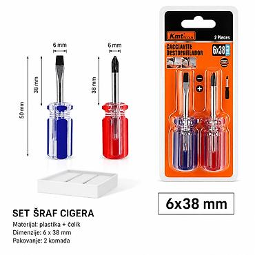 KMT Božićna snežna kugla drška odvijač 9369060 Set mini odvijača 6×38