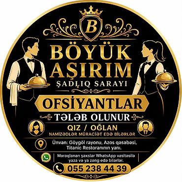 qadinlar üçün evde is: Ofisiant tələb olunur — 1