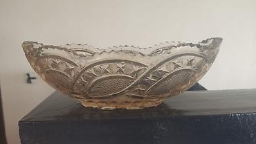 kasmetika qabi: Şüşə/kristal ayaqlı meyvə və şirniyyat qabı 1 eded - Material: şəffaf — 7