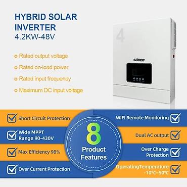 конвер: Гибридный солнечный инвертор SÜĐER 4.2 kW Ключевые характеристики: - — 4