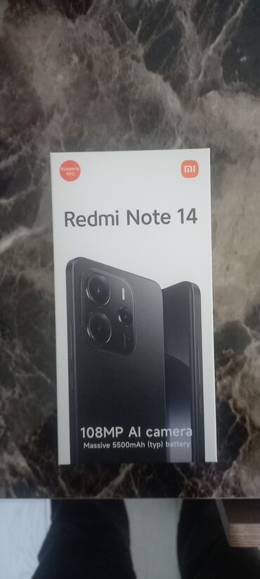 Xiaomi: Xiaomi Redmi Note 14, 256 GB, rəng - Qara, 
 Zəmanət, İki sim kartlı