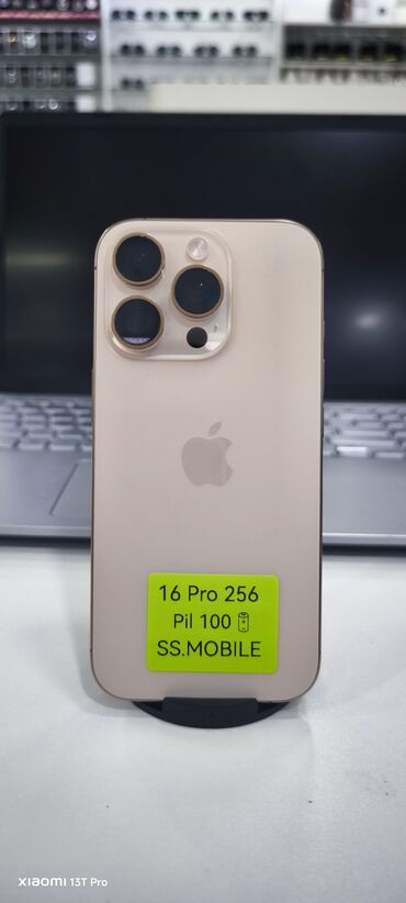 Apple iPhone: IPhone 16 Pro, 256 GB, Qızılı, Face ID