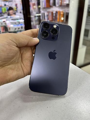 IPhone 14 Pro, Б/у, 256 ГБ, Deep Purple, Чехол, 100 %