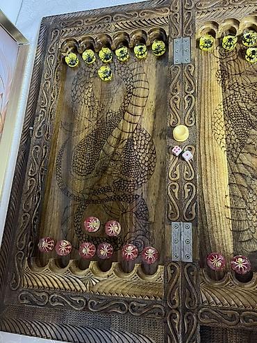 Шахматы: Резные шахматы «Змеи» - Эксклюзивный набор с крупной деревянной — 6