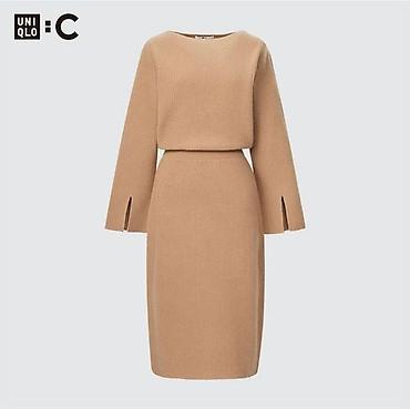uniqlo: Повседневное платье, Зима, Средняя модель, L — 3