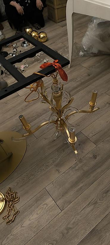 Люстры: Набор светильников в классическом стиле, золото/кристалл Состав: - — 1