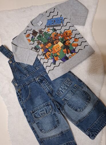 Kompleti: Komplet: Farmerke, Duks, 74-80 — 2