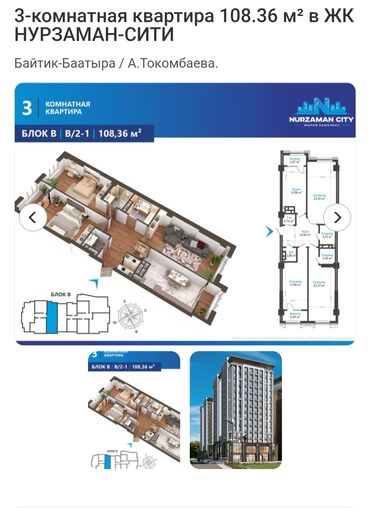 Офисы: 3 комнаты, 108 м², Элитка, 7 этаж, ПСО (под самоотделку)