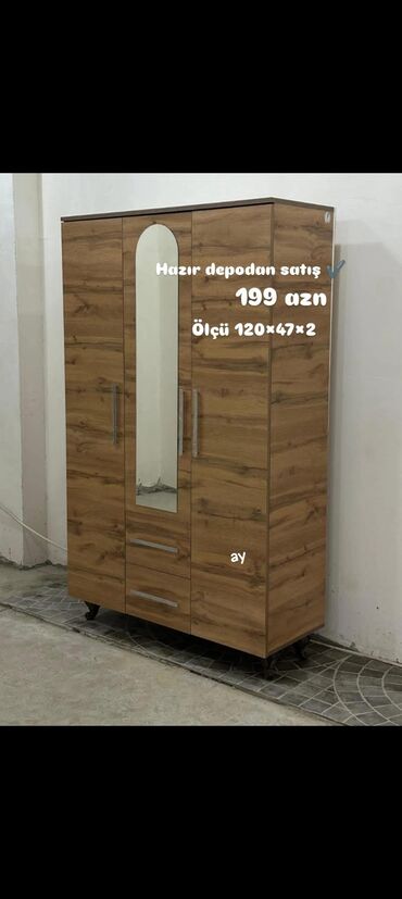 Dolablar: Yeni, 3 qapılı Düz dolab, Dolab-asılqan — 6