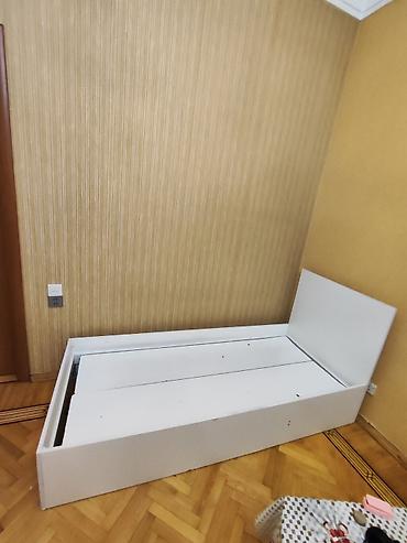 monolit: Ağ rəngdə tək nəfərlik çarpayı karkası - Ölçü: təxmini tək nəfərlik — 3