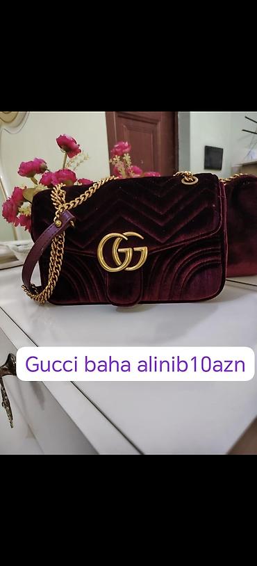 Gucci çanta - Material: məxməri toxuma, yumşaq və zərif tekstura - lalafo.az -da Gucci çanta - Material: məxməri toxuma, yumşaq və zərif tekstura -