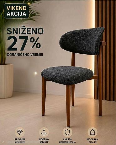 stolica za komp: Moderan tapacirani stočić – elegantna stolica za dnevni boravak — 1