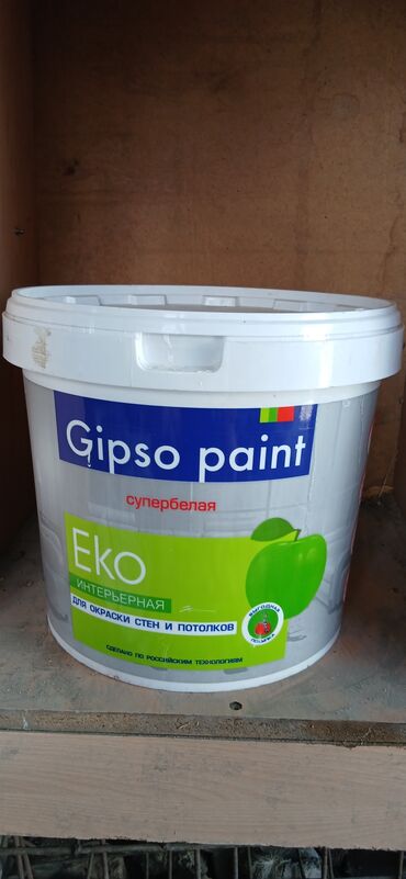 шкаф токмок: Краска интерьерная Gipso Paint EKO, супербелая. - Назначение: для