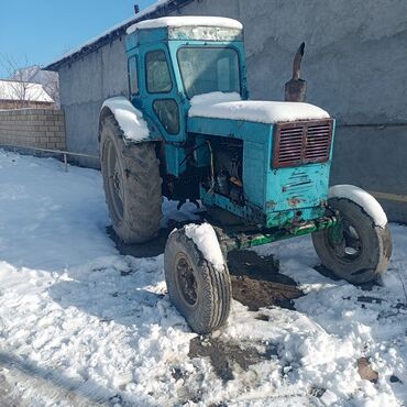 Traktorlar: Mavi rəngli MTZ tipli traktor, kabinalı. Ön hissədə baca/egzoz və — 11