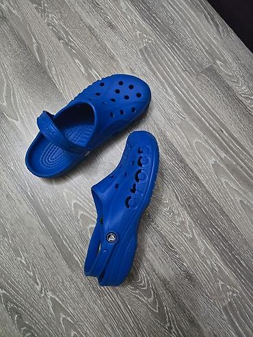 ev damaşnikləri: Məhsul: Mavi Crocs tərzində bağlamalı klonqlar Təsvir: - Rəng: Parlaq — 1