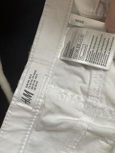klasik şalvar: H&M uşaq ağ cins şalvar - Rəng: Təmiz ağ - Kəsim: Düz/sıx oturan — 2