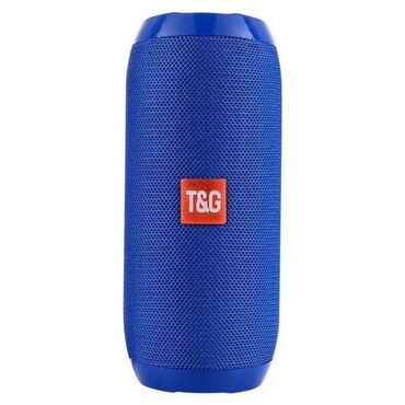 колонки музыкальные: Портативная Bluetooth-колонка T&G TG-117 синяя Арт2350