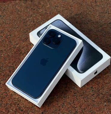 мобильные телефоны скупка: IPhone 15 Pro Max, Колдонулган, 256 ГБ, Blue Titanium, Коргоочу айнек, Каптама, Бөлүп төлөө менен, 91 %