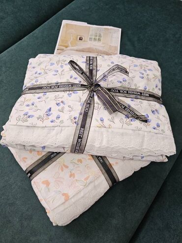 Комплекты постельного белья: Муслиновые постельное белье с нежными цветочными принтами - Материал — 11